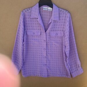 Liz Baker Light Purple Sheer Top